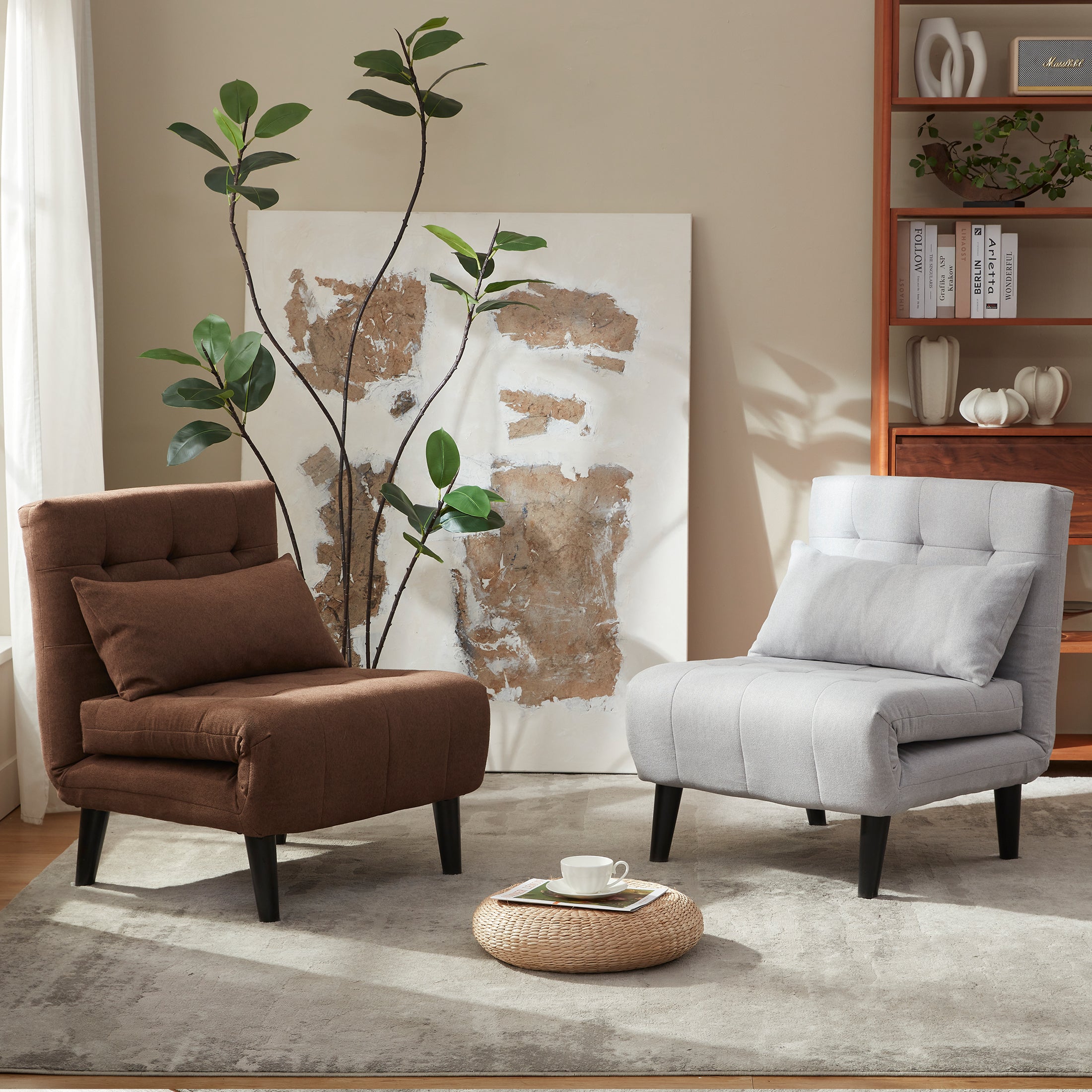 Single-Person Folding Sofa Bed CCS-01 Gray