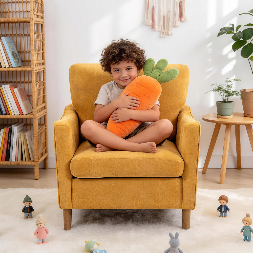 Comfortable Reading Chair for the Living Room or Study ACS-02 Yellow
