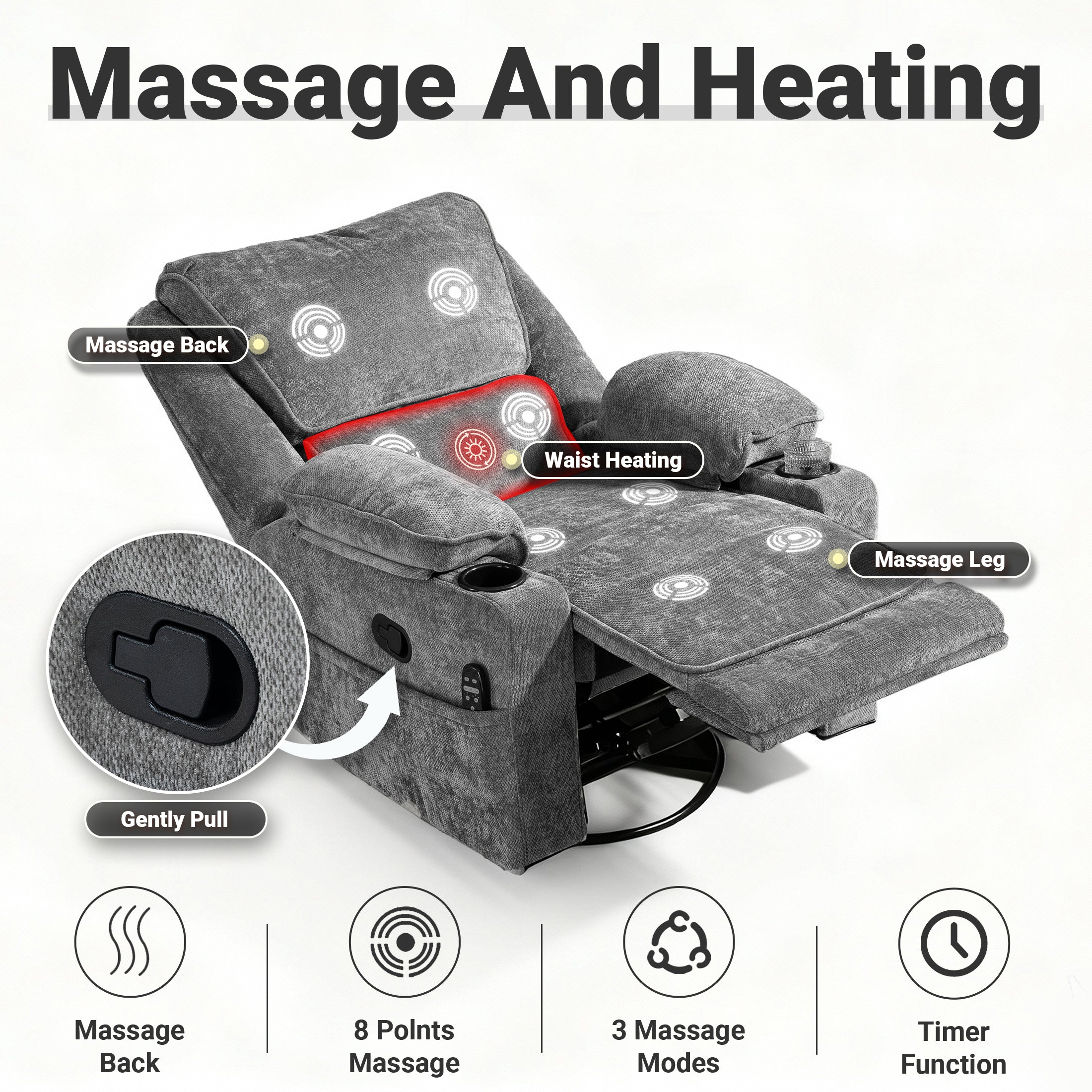 Manual Recliner HO-01 Gray