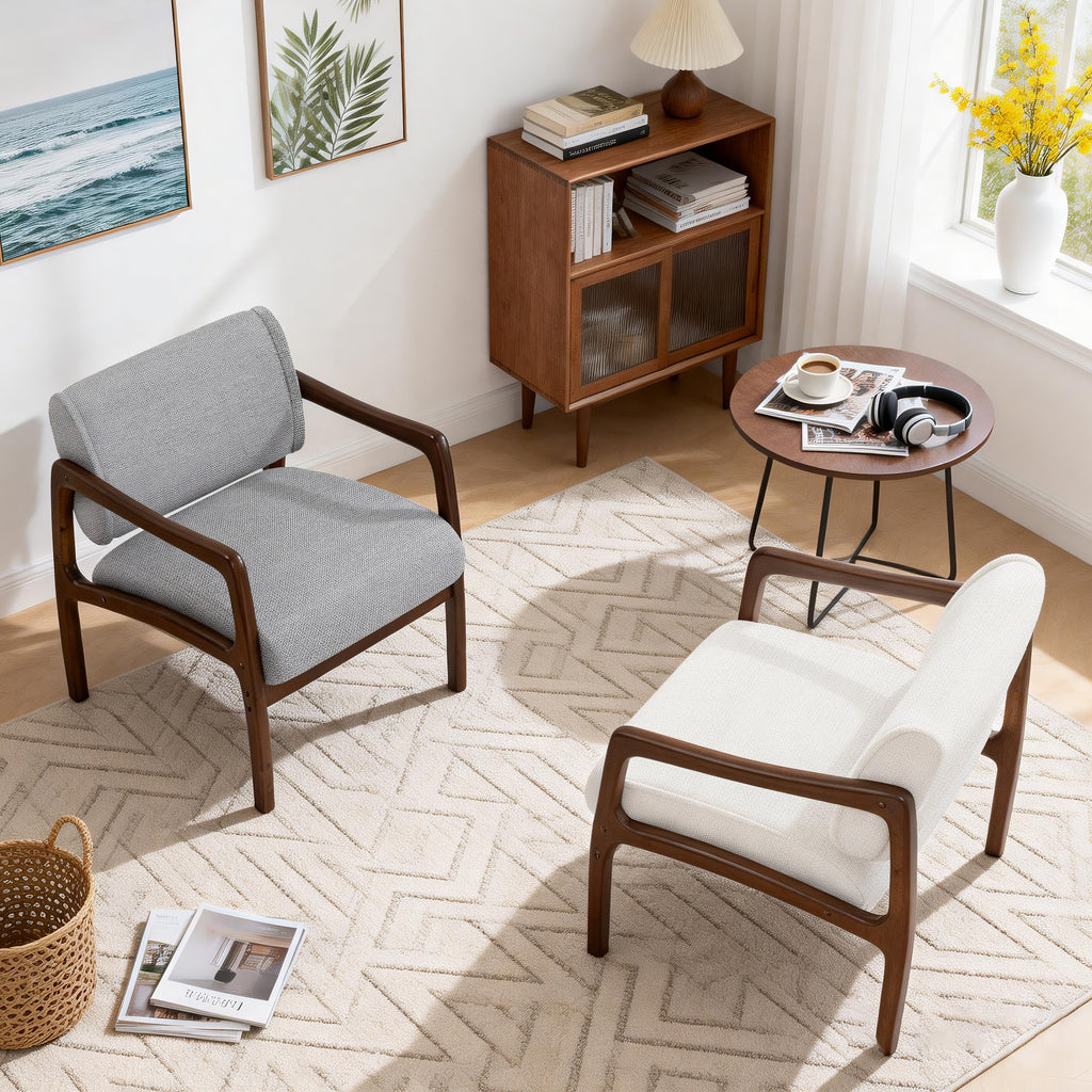 Linen-Backed 360° Swivel Recliner Chair ACW-01 Gray