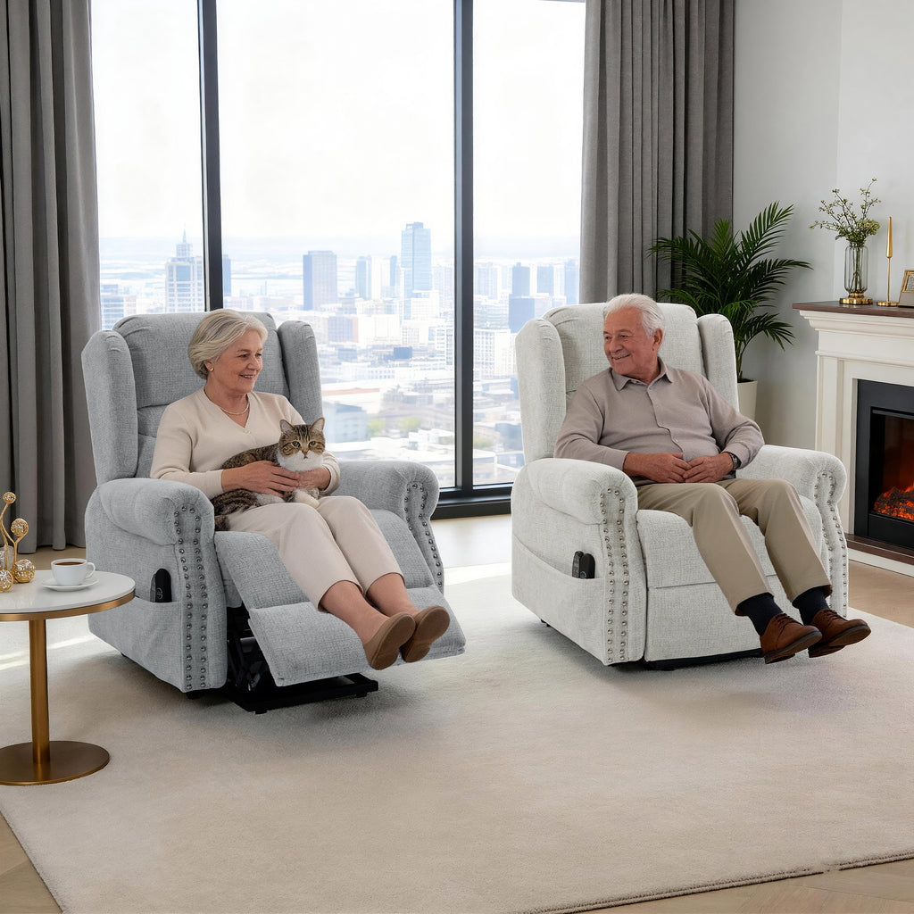 Culect Electric Power Lift Recliner with Massage and Heating ES-04 Light Gray