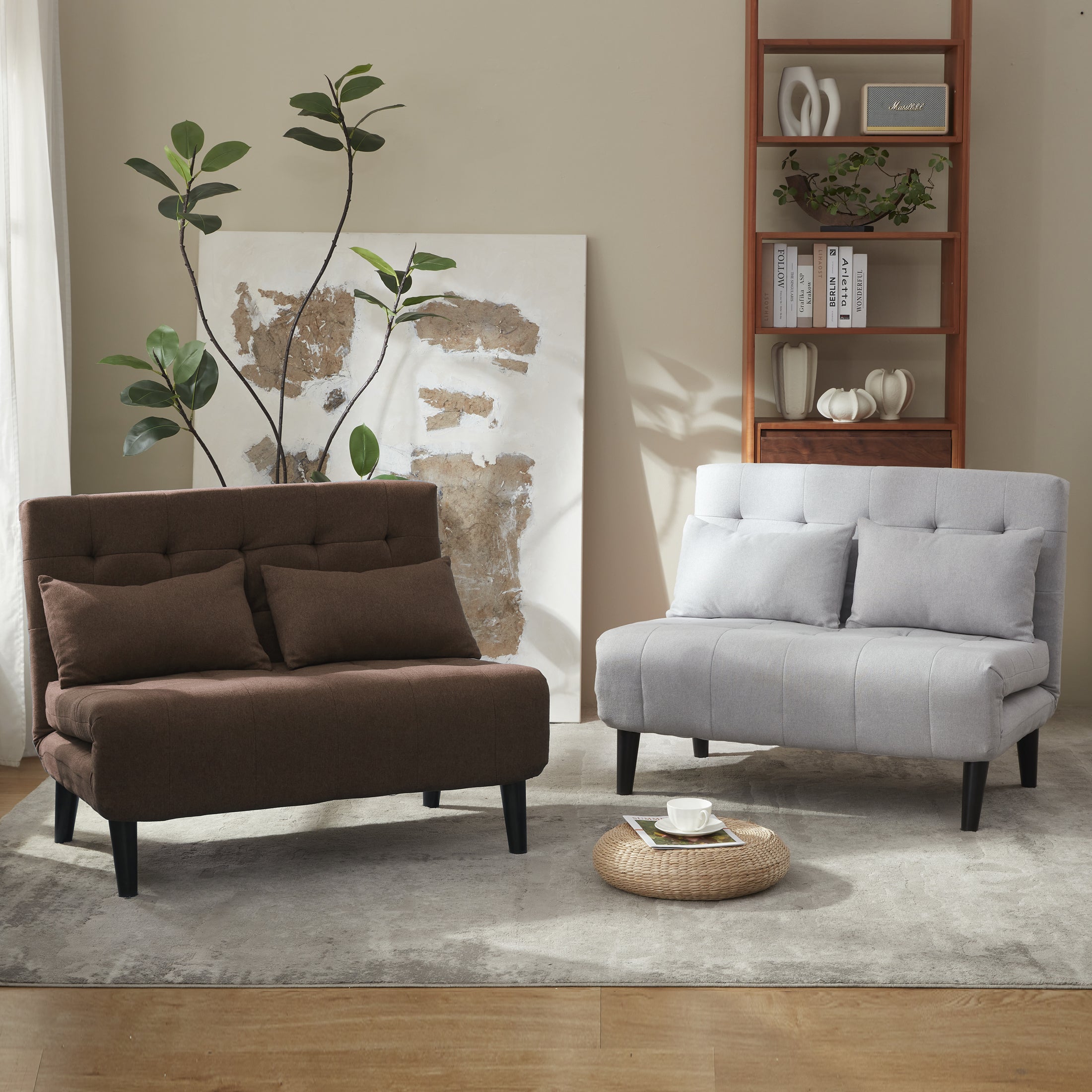 Two-Person Folding Sofa Bed CCD-01 Brown