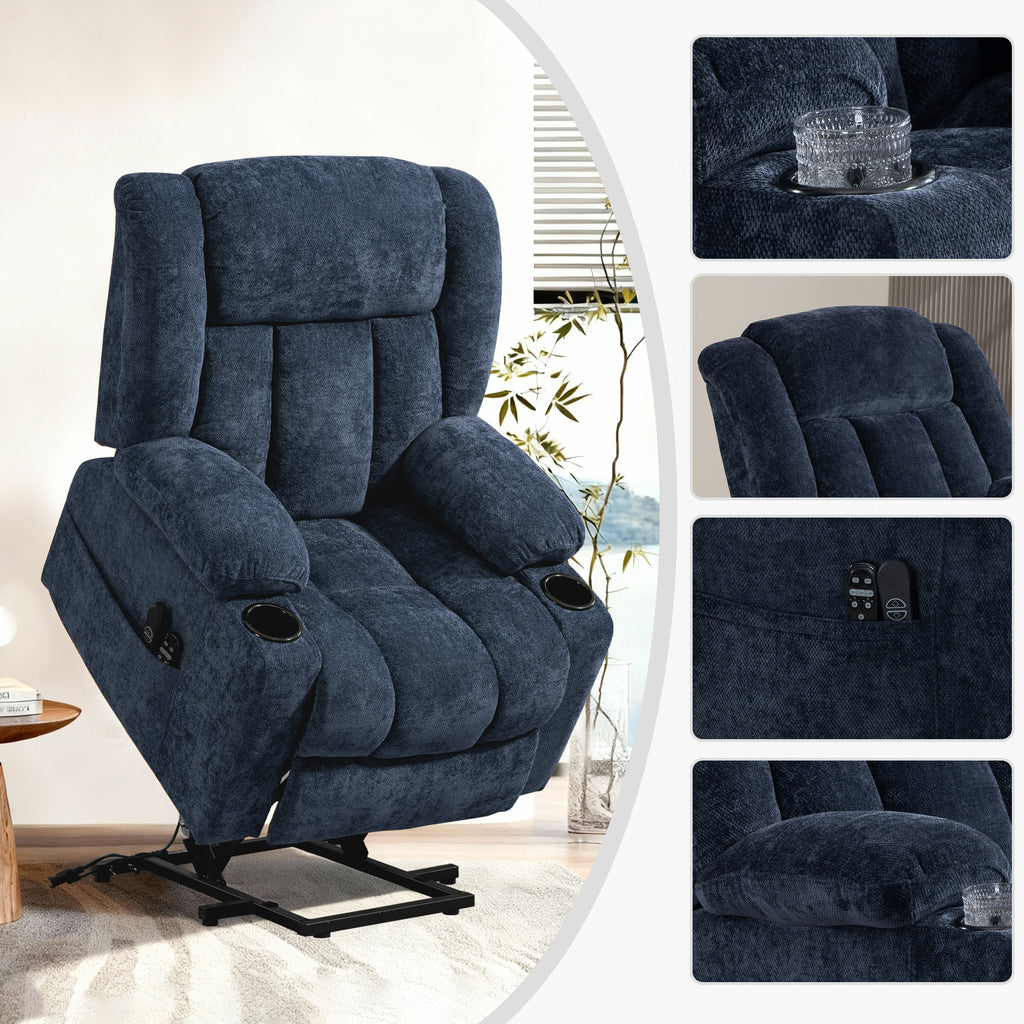 Electric Lift Recliner ES-01 Navy Blue