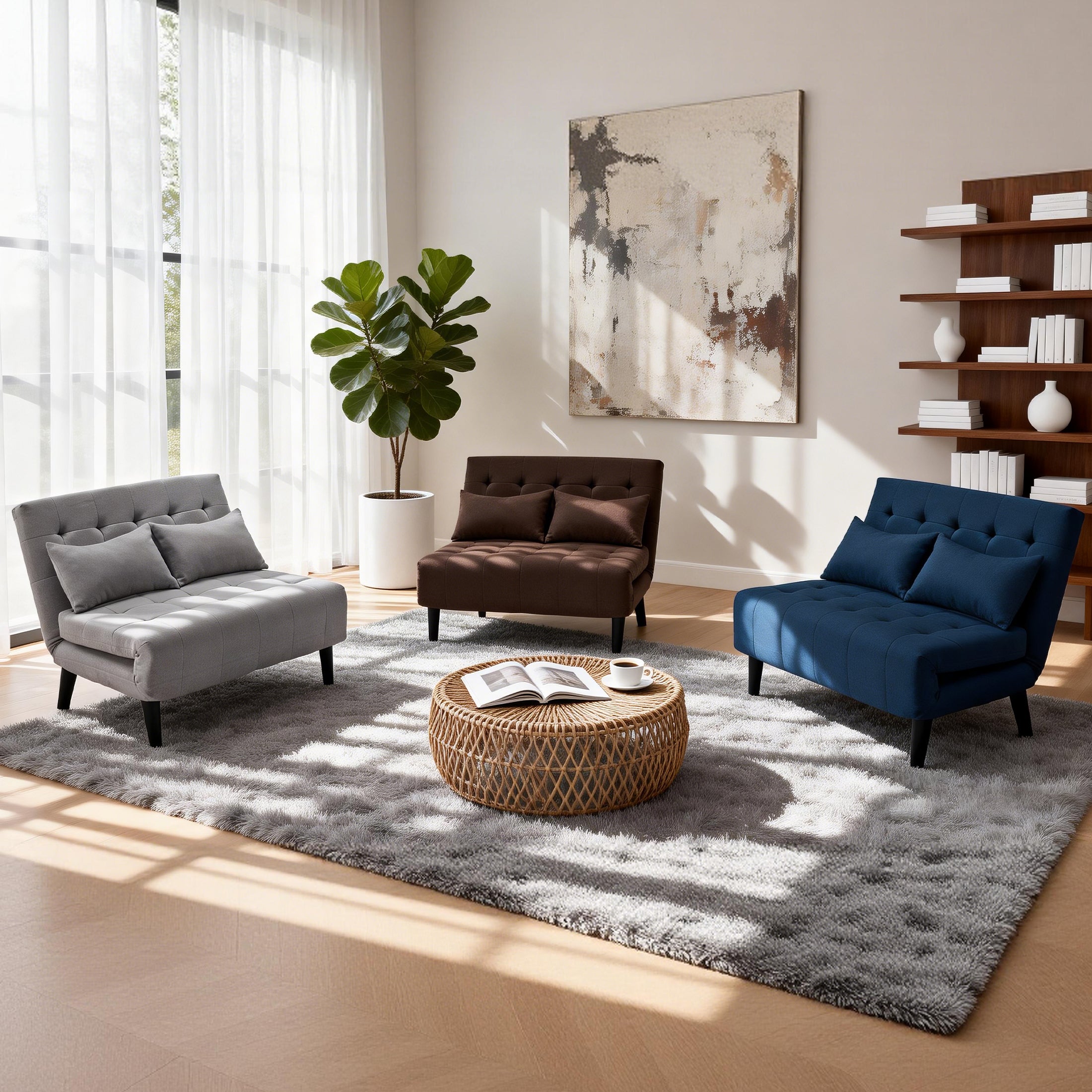 Two-Person Folding Sofa Bed CCD-01 Gray