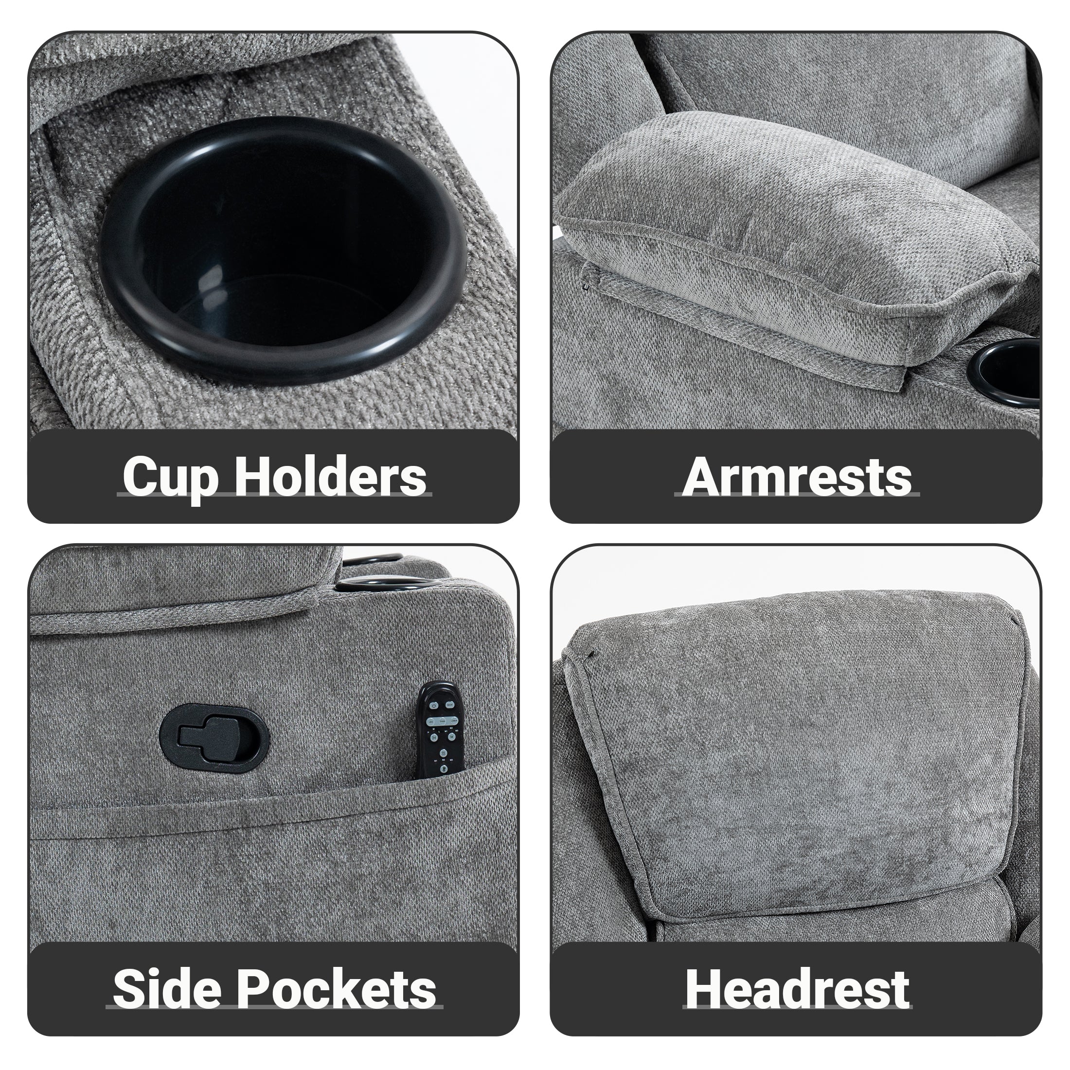 Manual Recliner HO-01 Gray