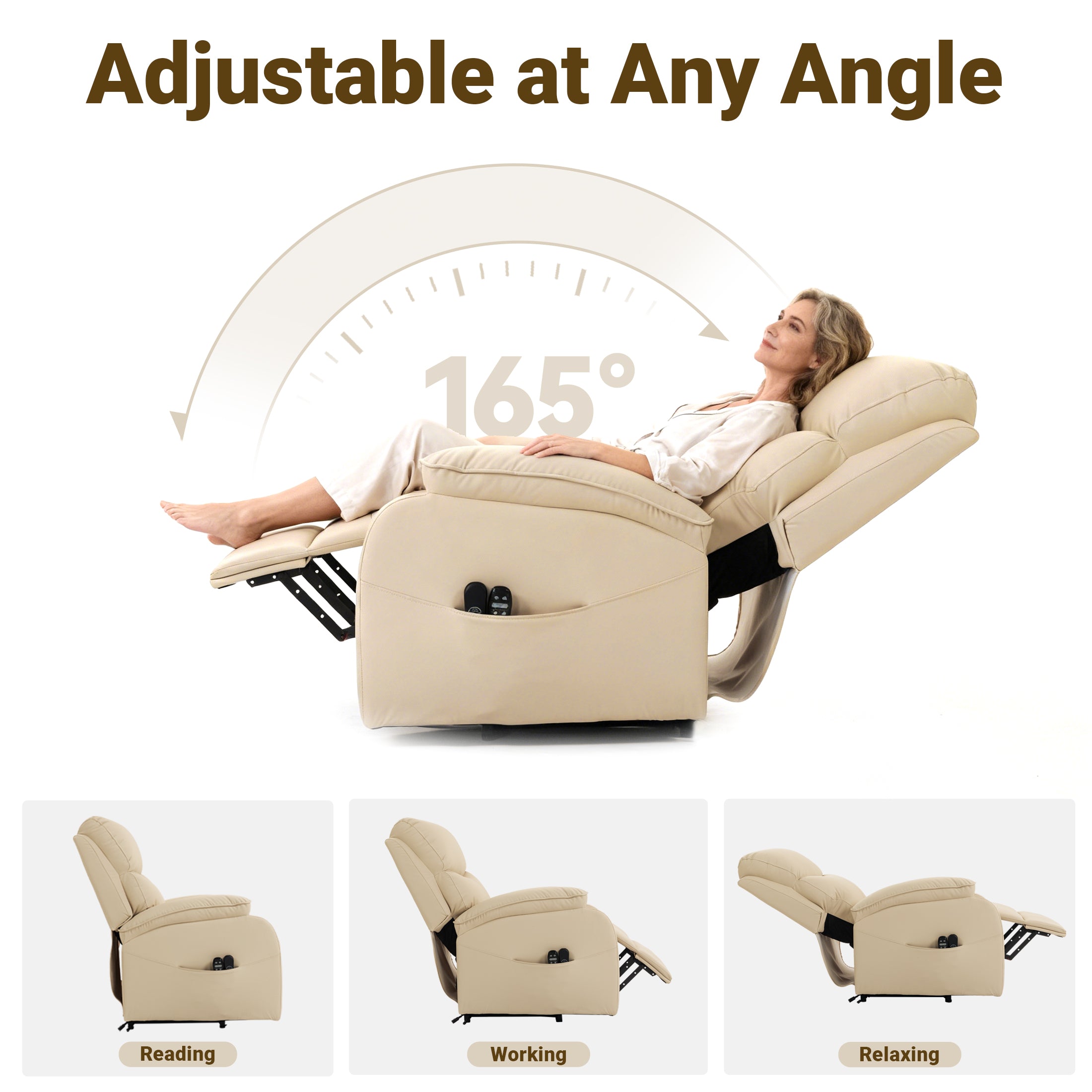 Electric Lift Massage Recliner ES-03 Beige