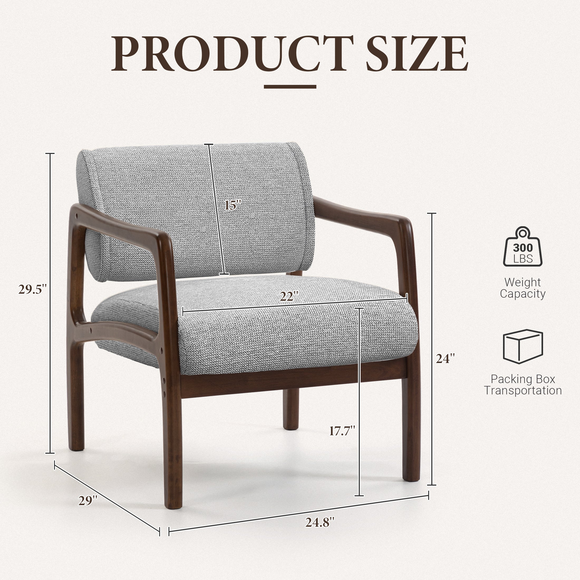 Linen-Backed 360° Swivel Recliner Chair ACW-01 Gray