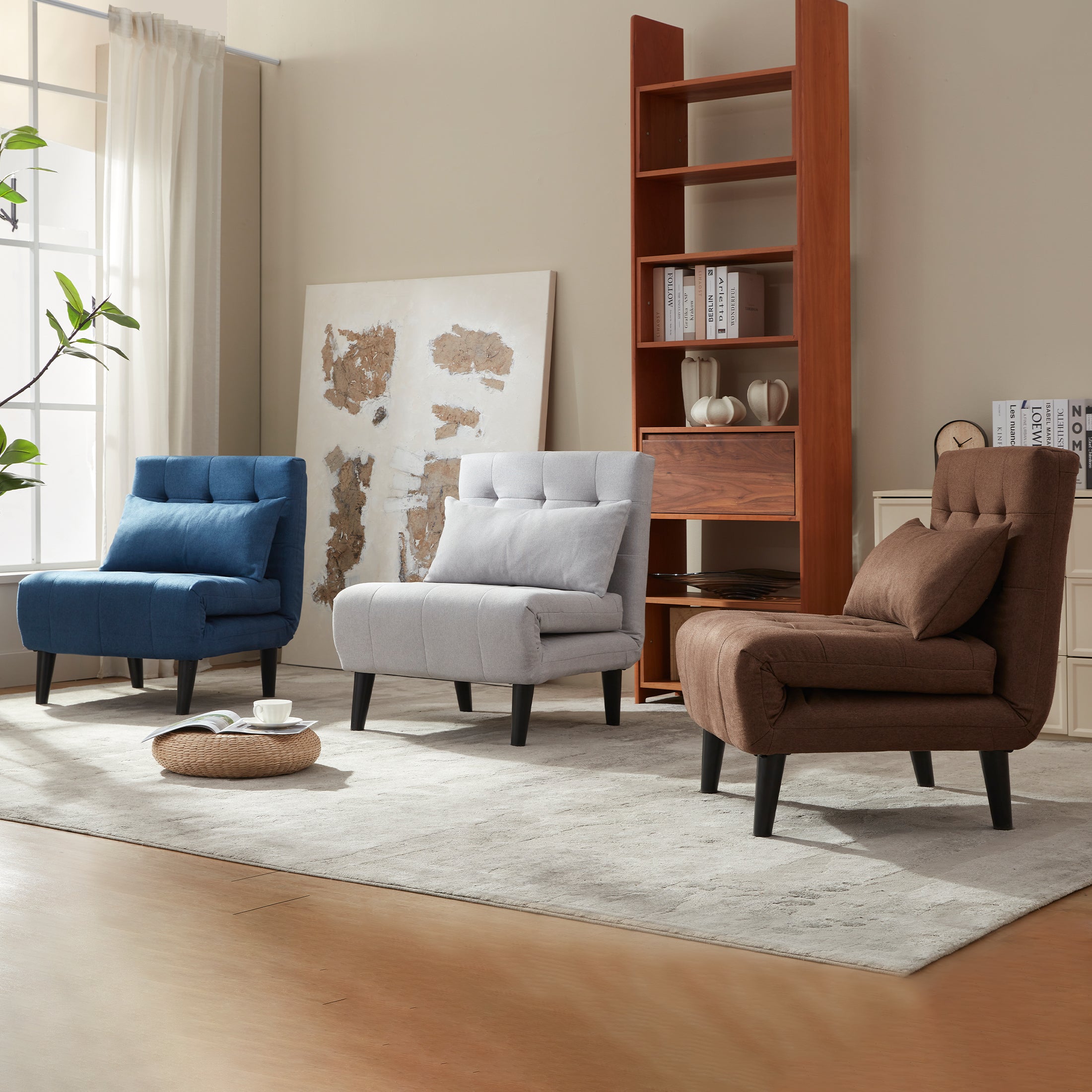 Single-Person Folding Sofa Bed CCS-01 Gray