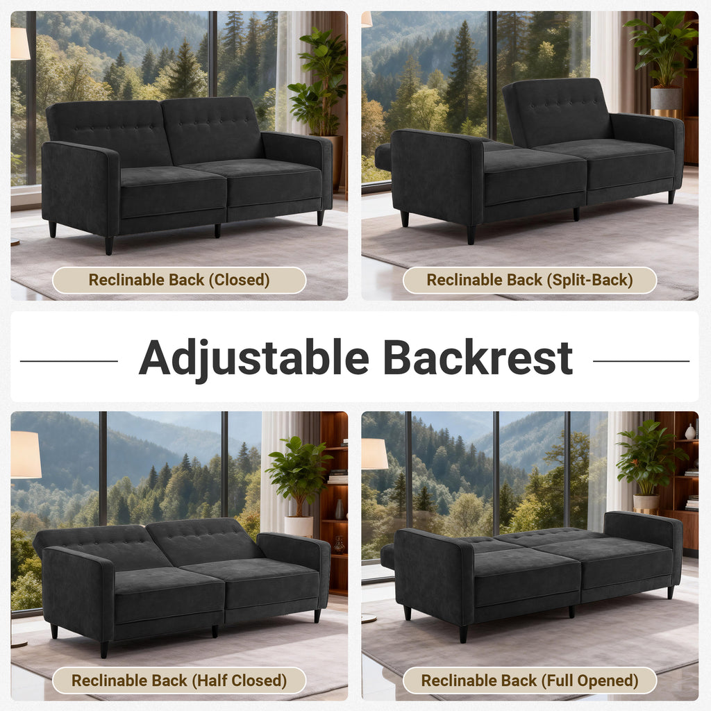 Adjustable Recliner Sofa Bed FS-01 Black