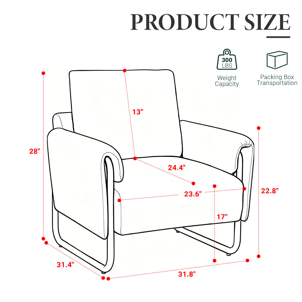 Iron-Frame Relaxation Chair ACS-04 Green