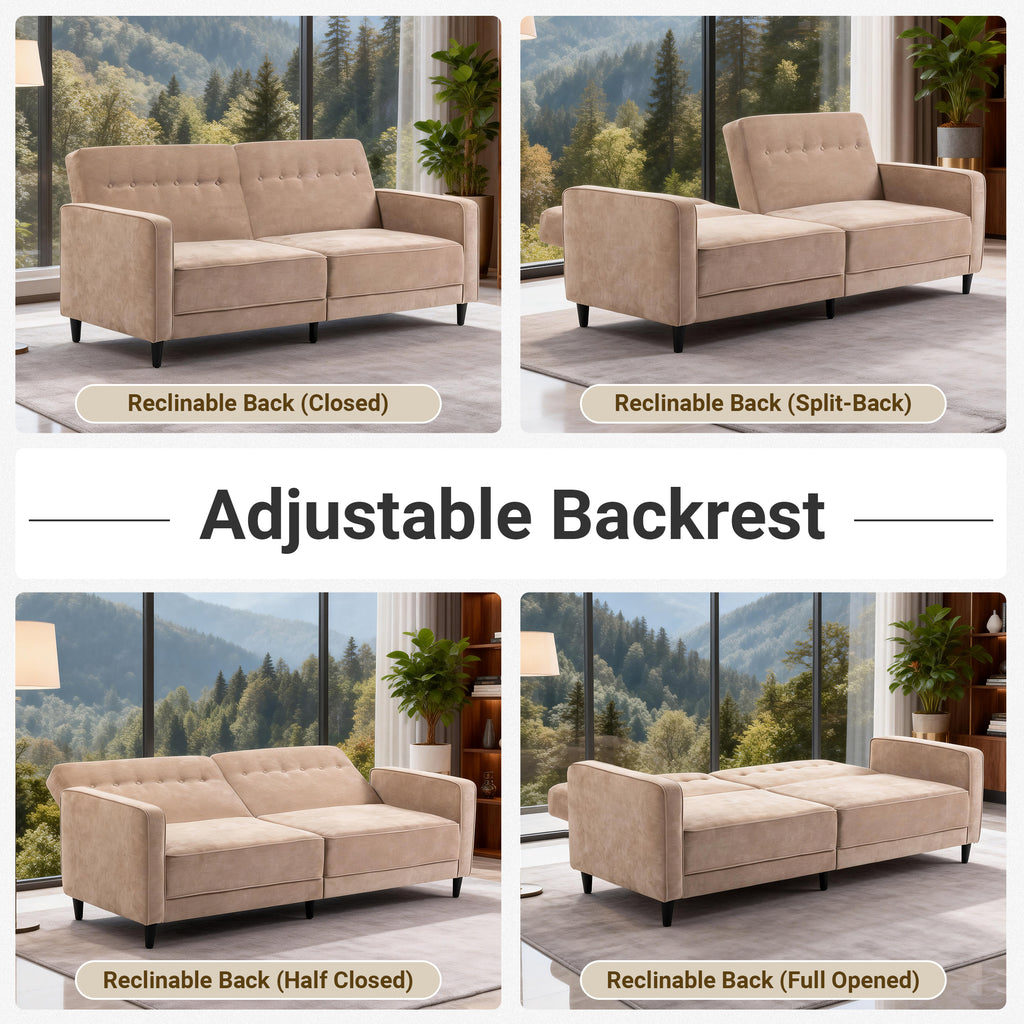 Adjustable Recliner Sofa Bed FS-01 Beige