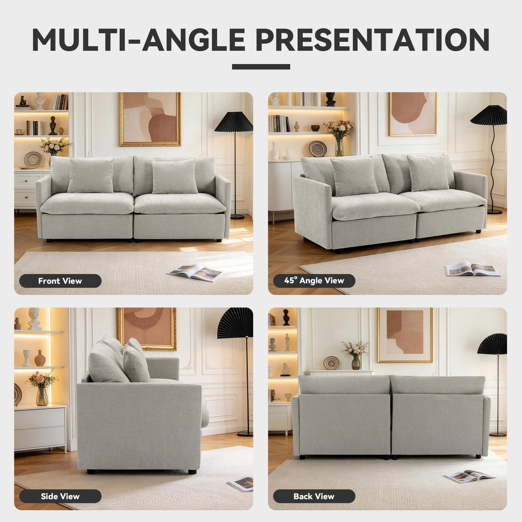 Culect Designer Minimalist Sofa NSD-01, Light Brown