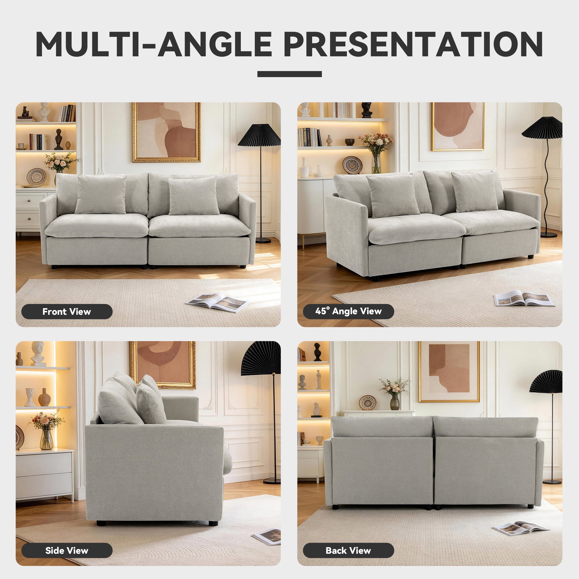Culect Designer Minimalist Sofa NSD-01, Light Brown