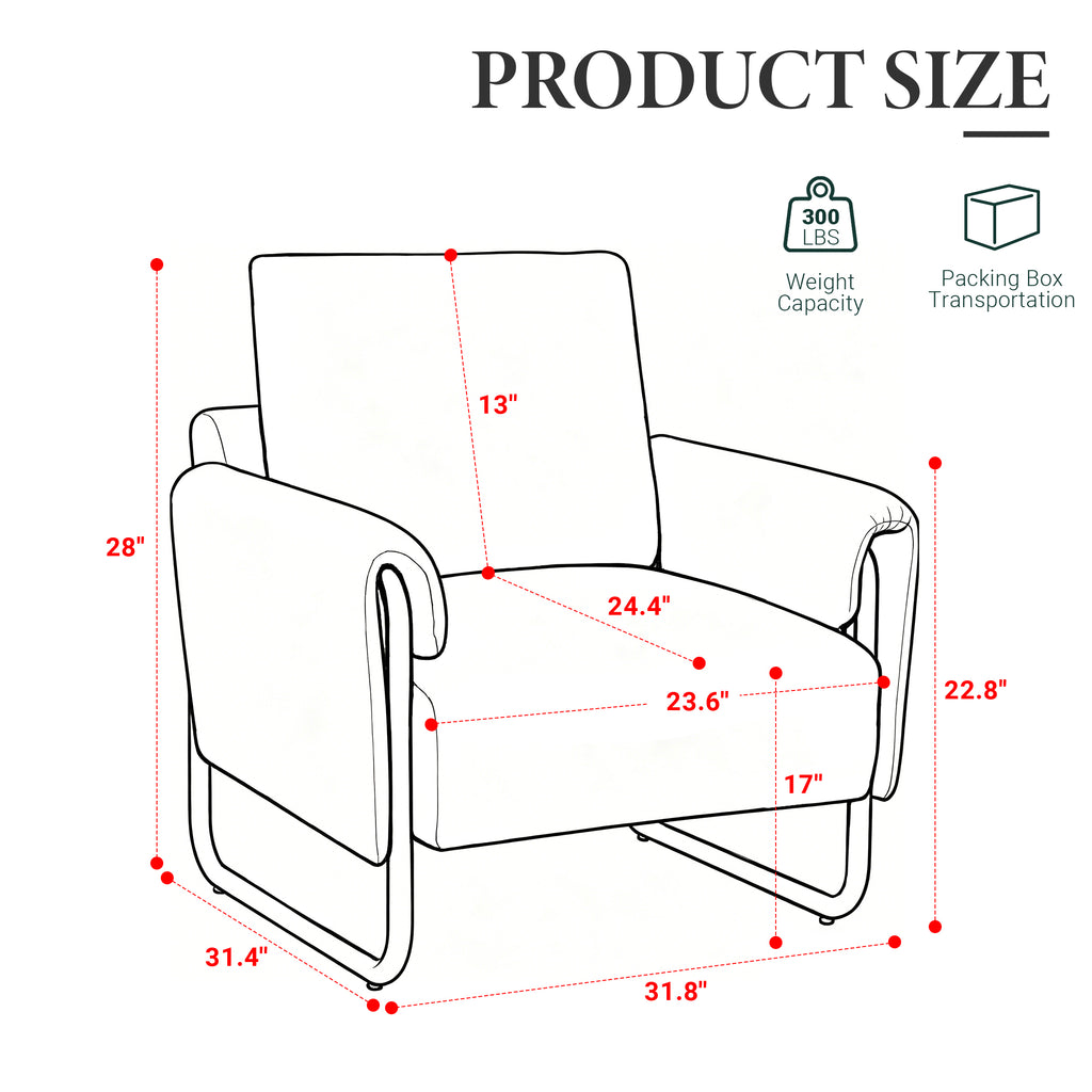 Iron-Frame Relaxation Chair ACS-04 Beige