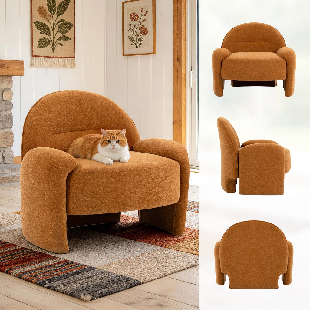 Designer Lounge Chair Set ACS-03 Orange