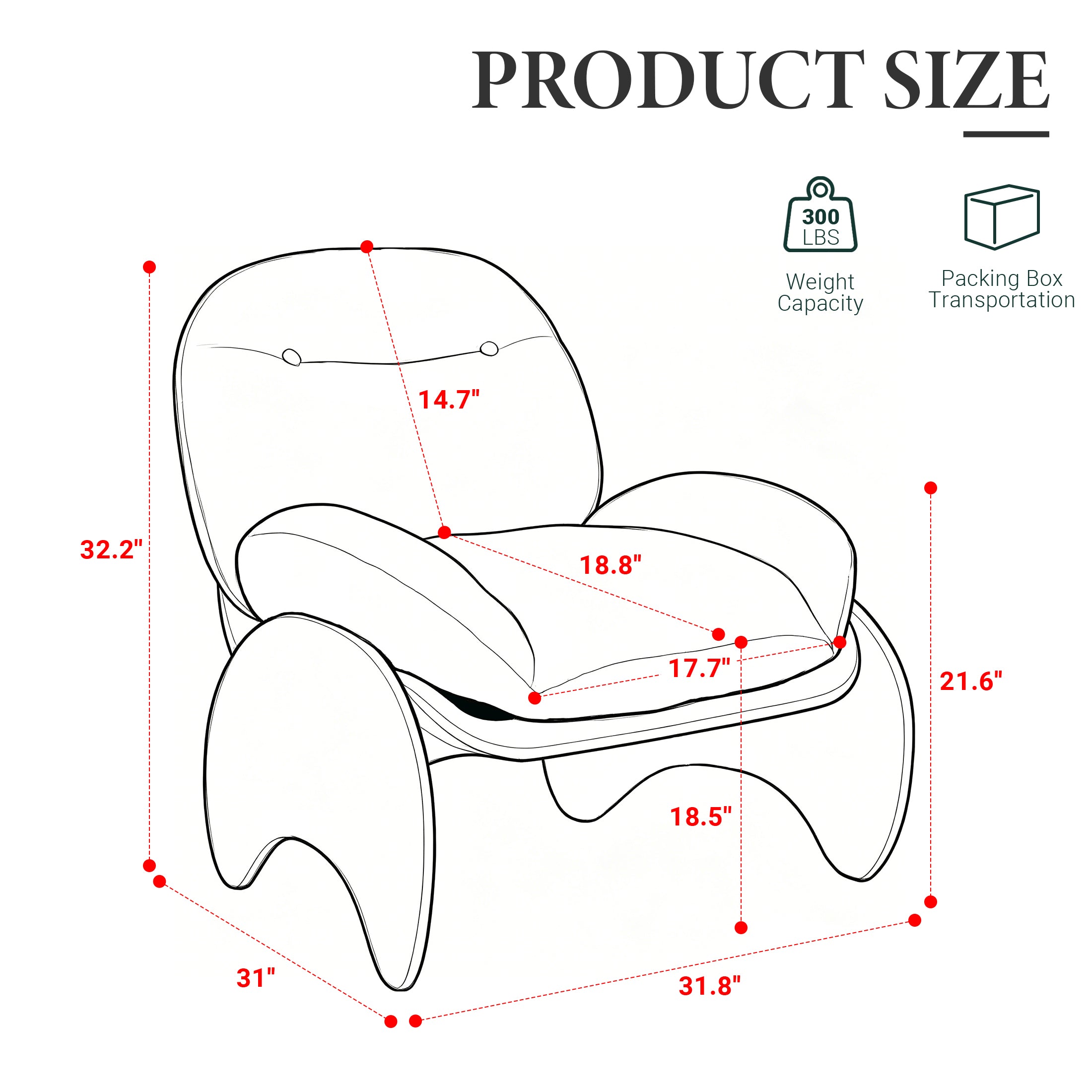 Stylish Crab-Shaped Lounge Chair ACS-05 Brown