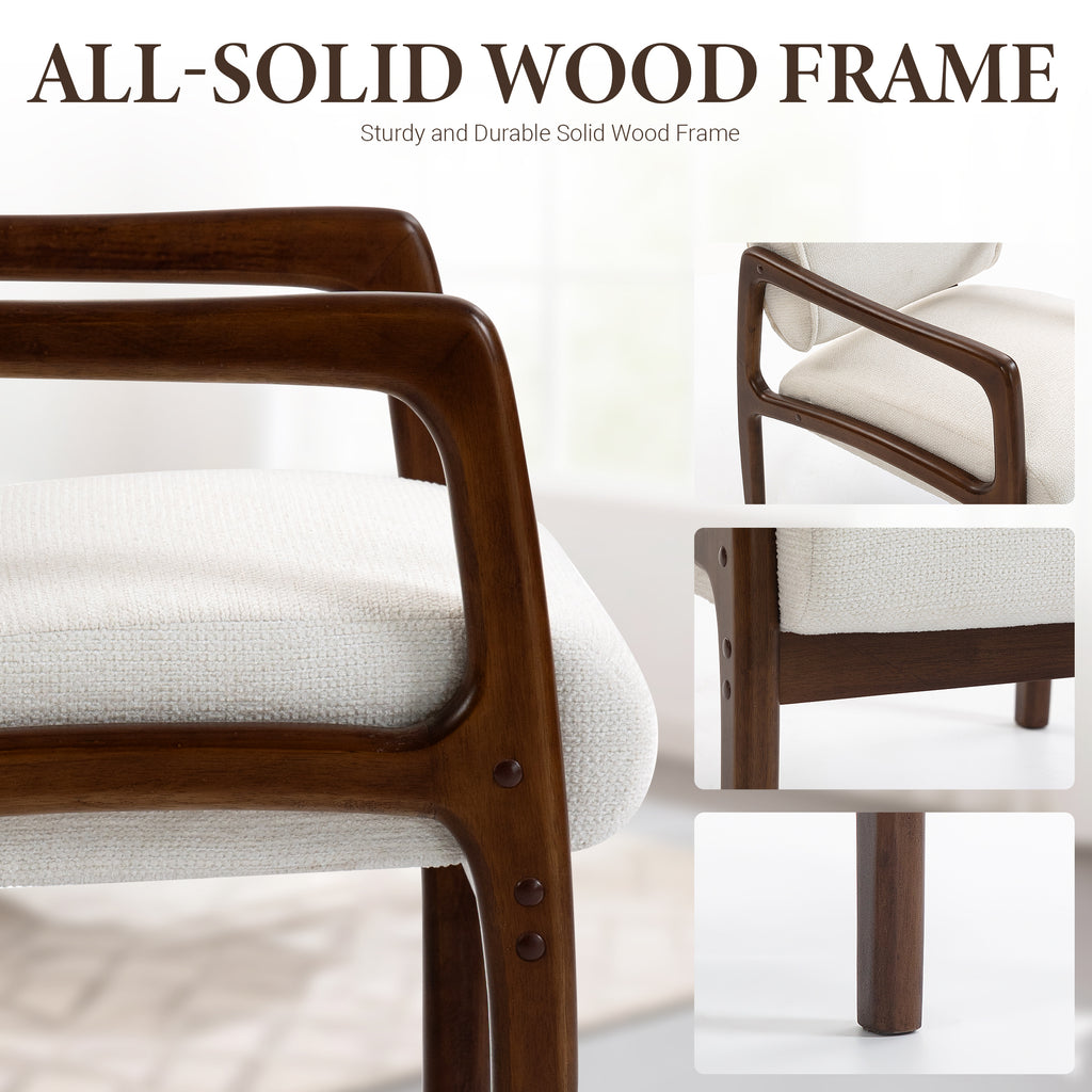 Linen-Backed 360° Swivel Recliner Chair ACW-01 White