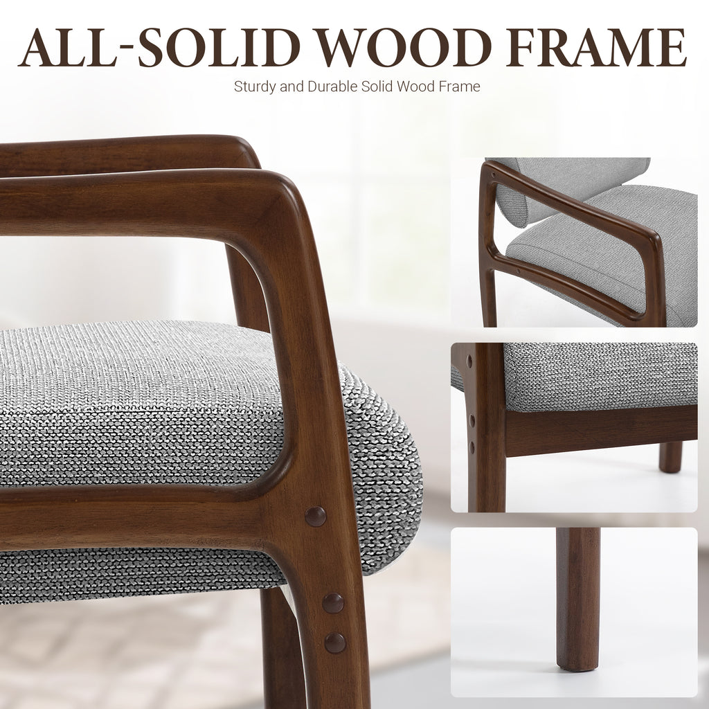 Linen-Backed 360° Swivel Recliner Chair ACW-01 Gray