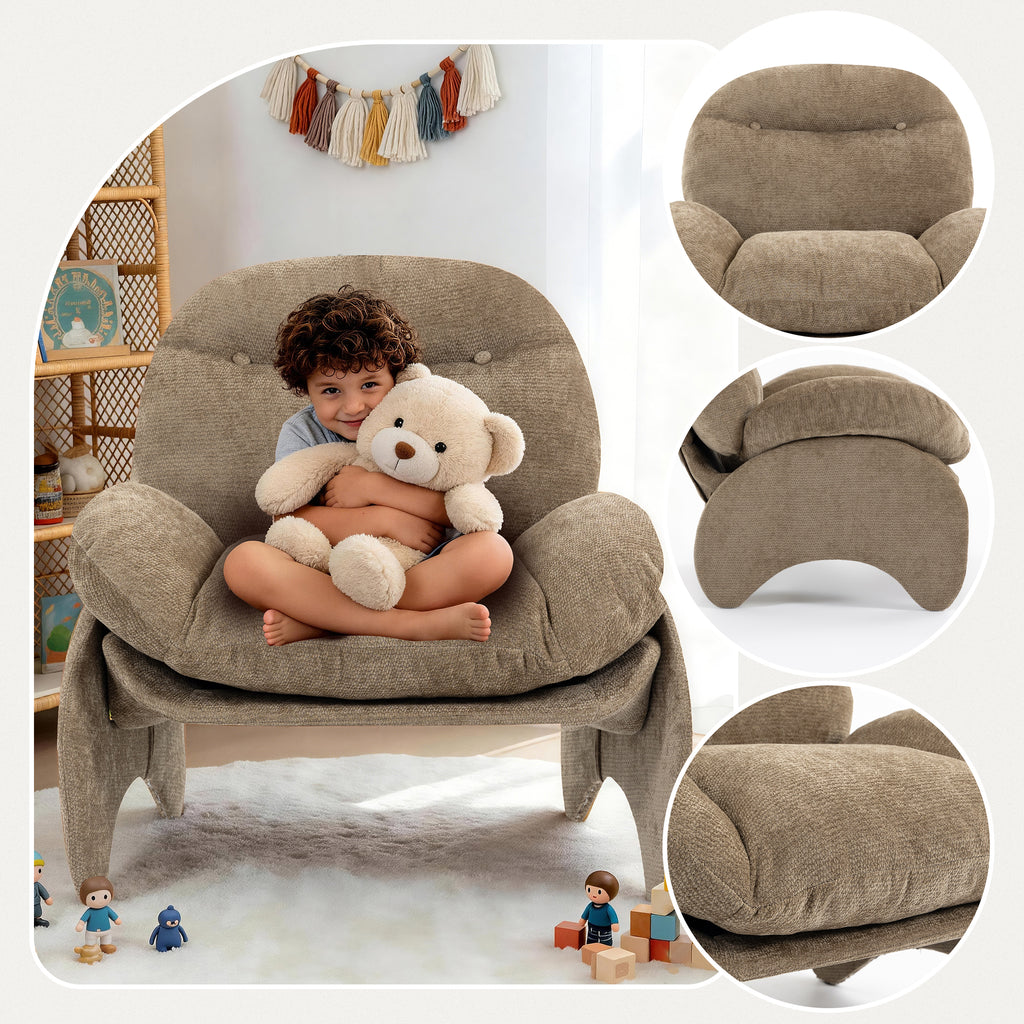 Stylish Crab-Shaped Lounge Chair ACS-05 Brown