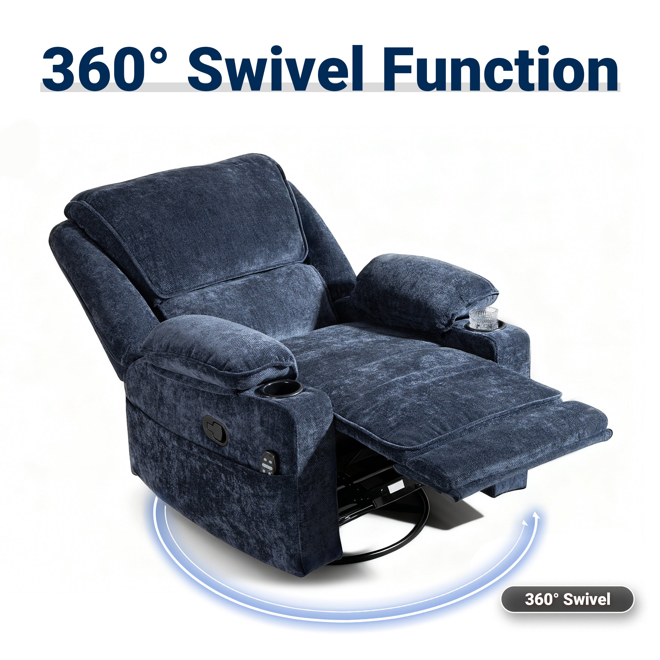 Manual Recliner HO-01 Navy Blue