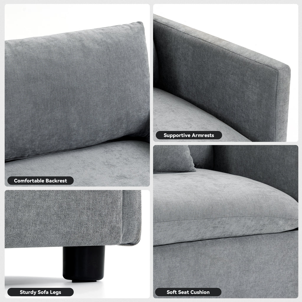 Culect Designer Minimalist Sofa NSD-01, Gray