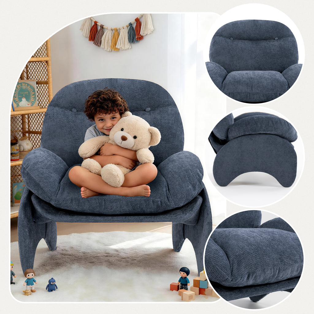Stylish Crab-Shaped Lounge Chair ACS-05 Blue