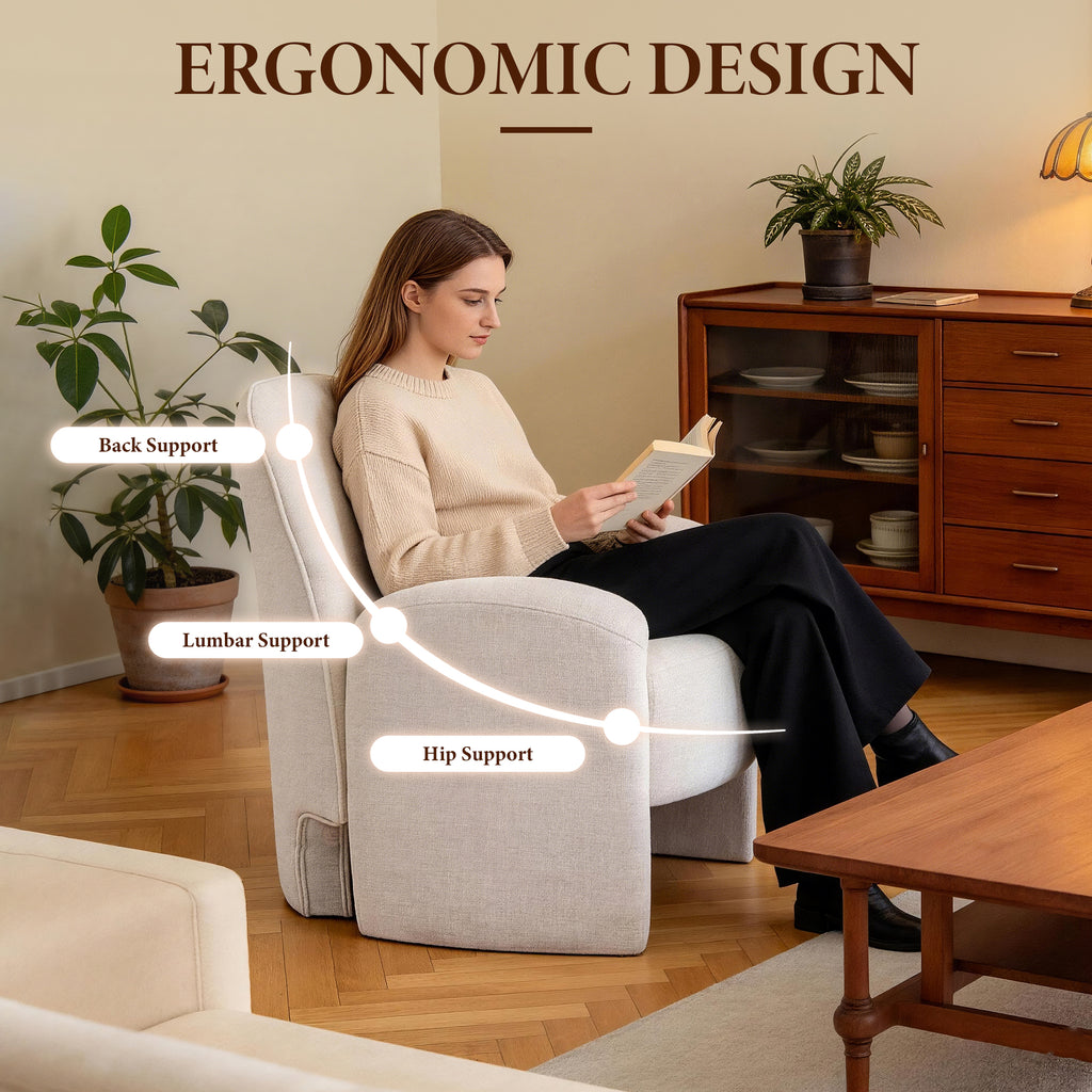 Designer Lounge Chair Set ACS-03 Beige