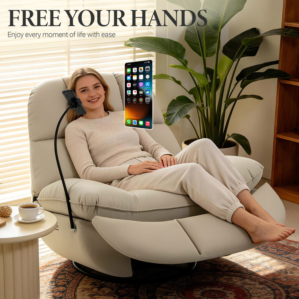 Culect Power Lift Recliner Chair with Bluetooth Speakers & RGB LED Lights ESW-01 Beige