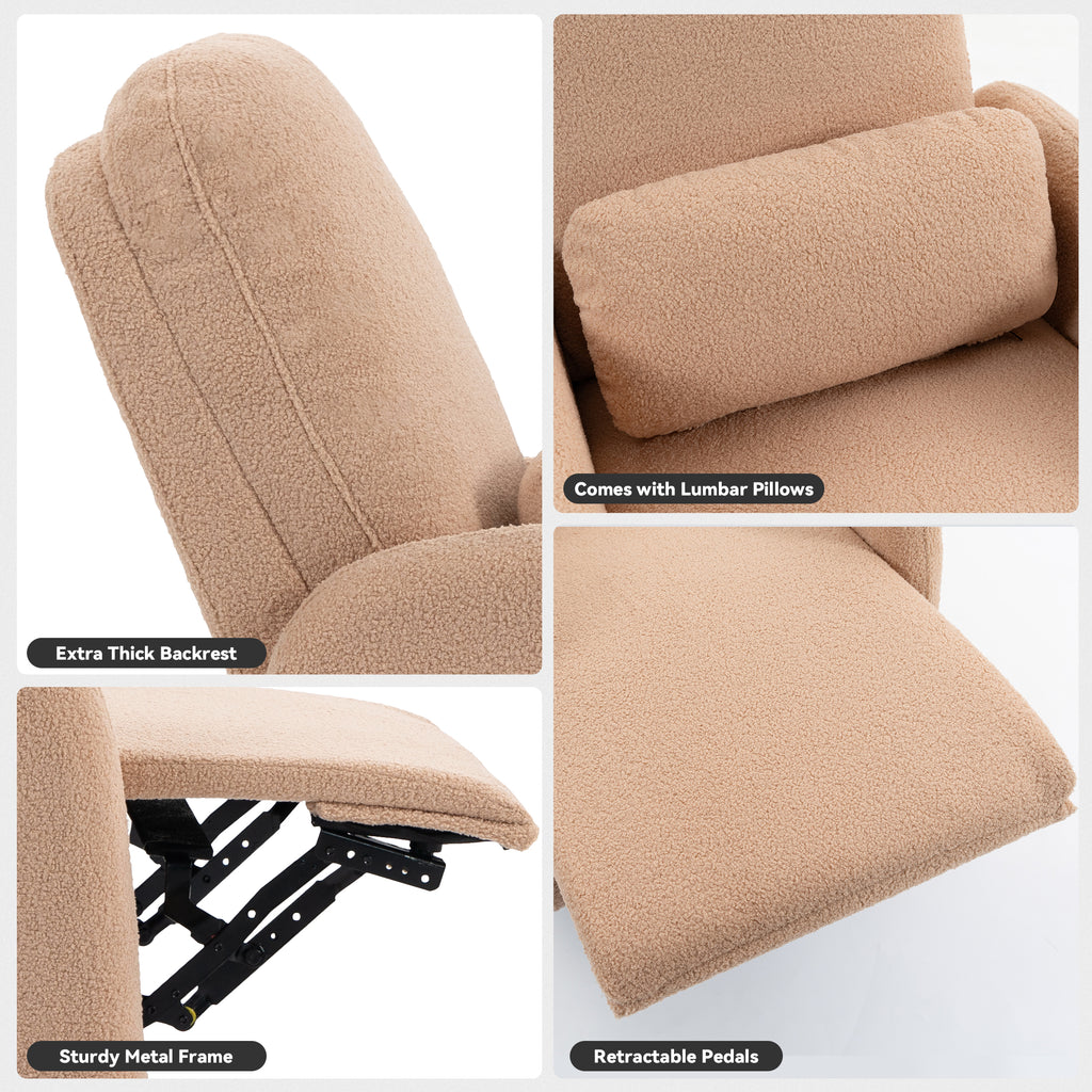Culect 270 Swivel Rocker Recliner Chair ESS-01 Brown