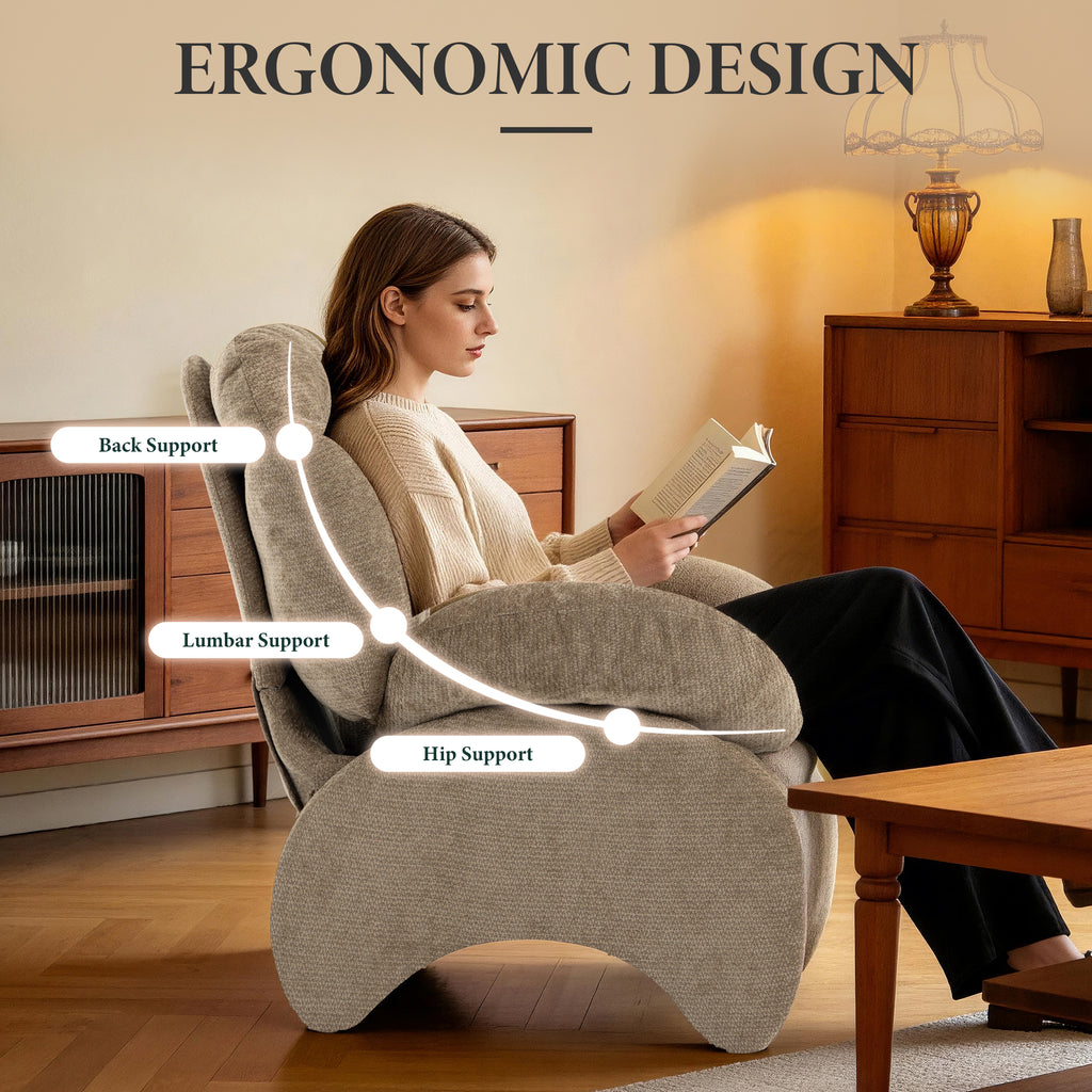 Stylish Crab-Shaped Lounge Chair ACS-05 Brown