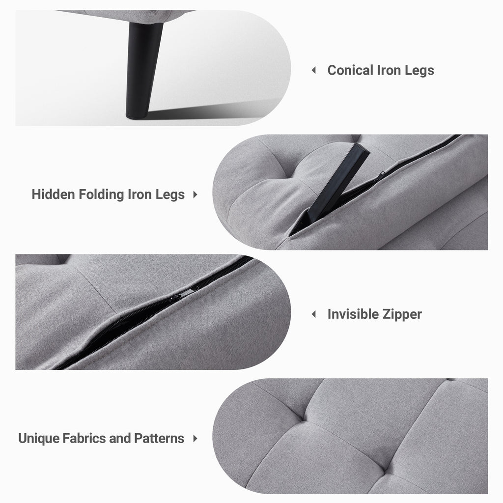 Single-Person Folding Sofa Bed CCS-01 Gray