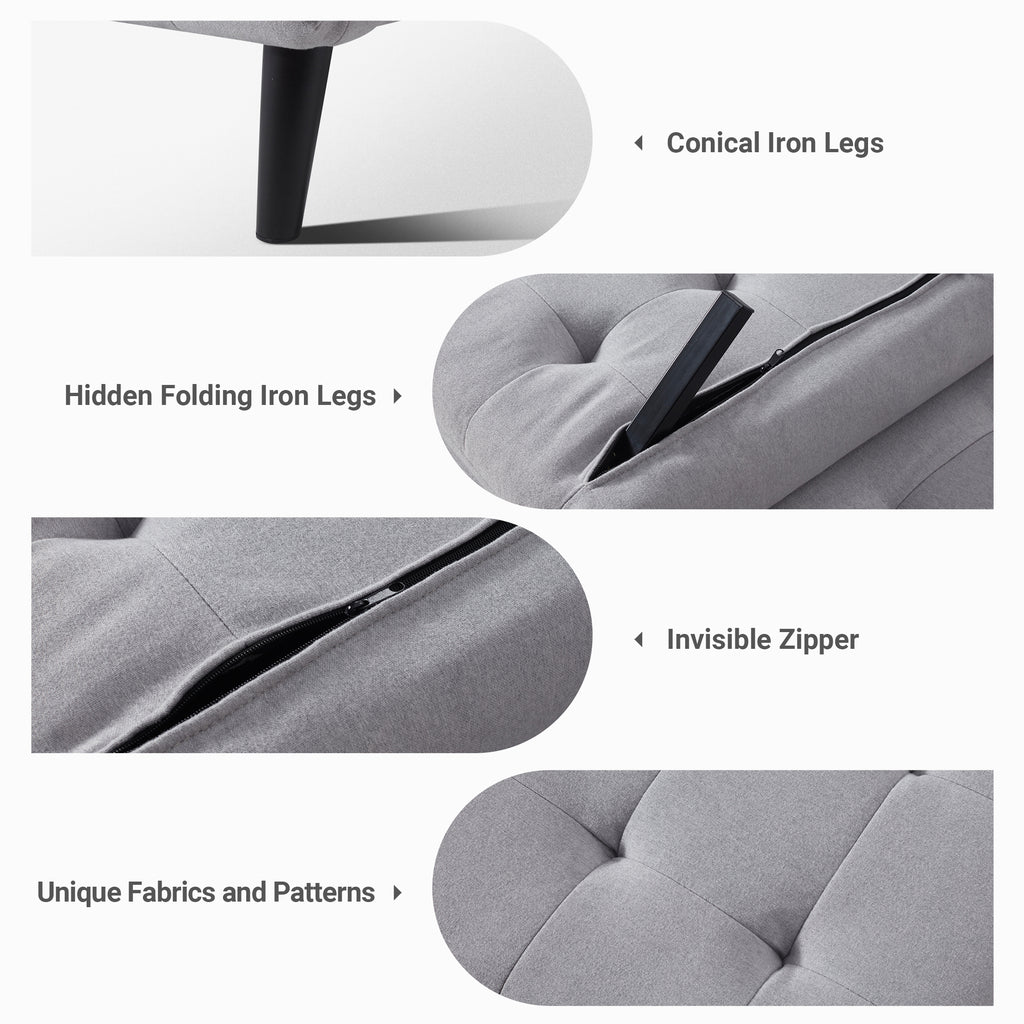 Two-Person Folding Sofa Bed CCD-01 Gray