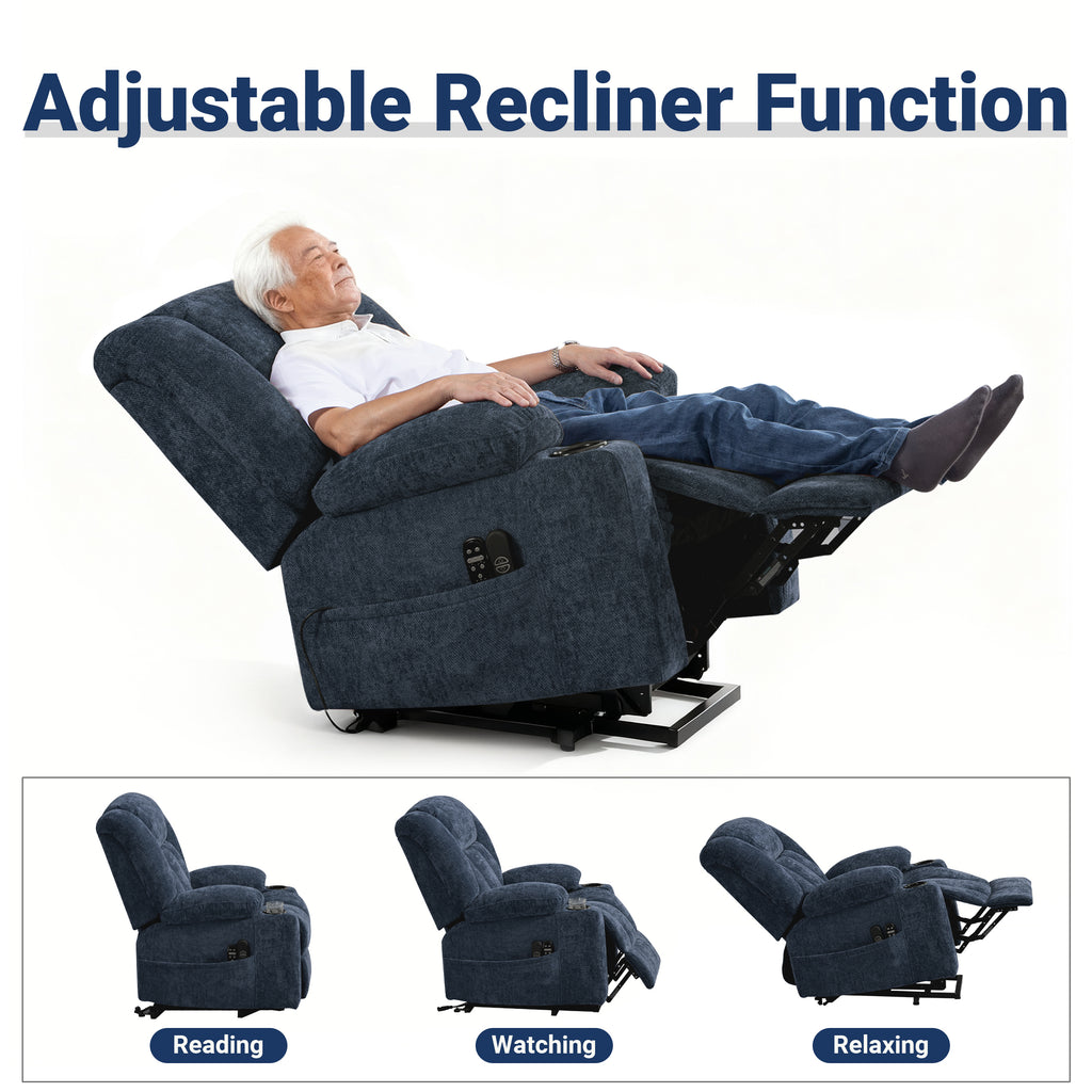 Electric Lift Recliner ES-01 Navy Blue