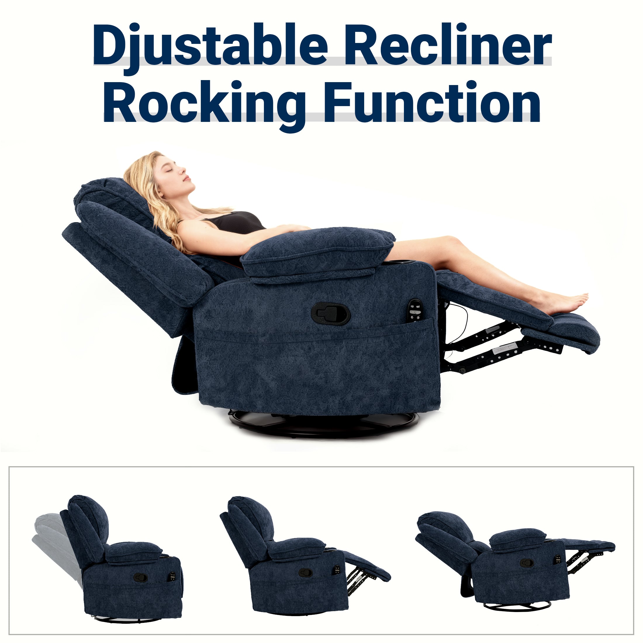 Manual Recliner HO-01 Navy Blue