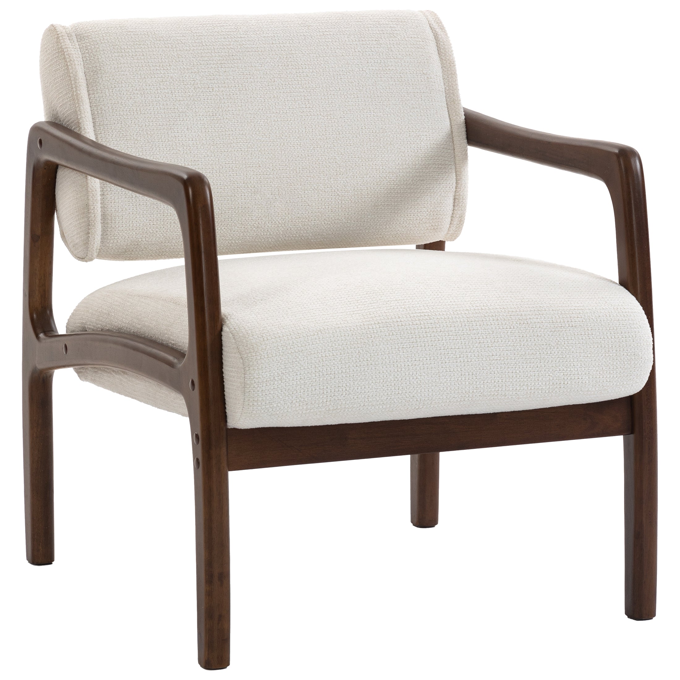 Linen-Backed 360° Swivel Recliner Chair ACW-01 White