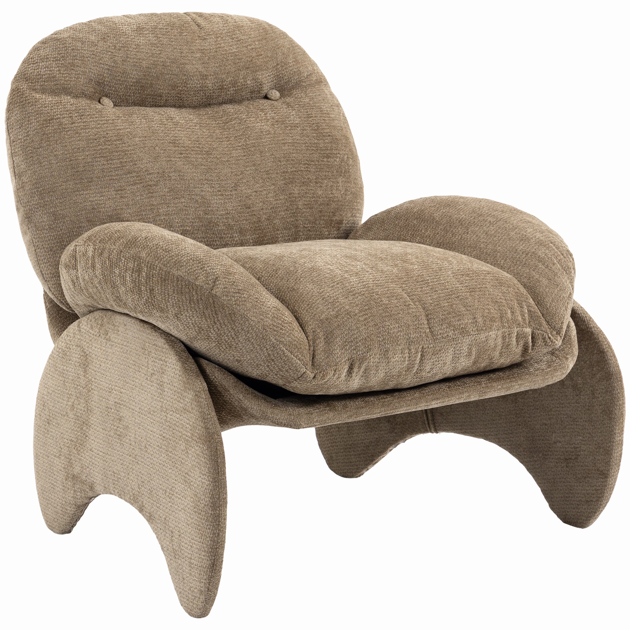 Stylish Crab-Shaped Lounge Chair ACS-05 Brown